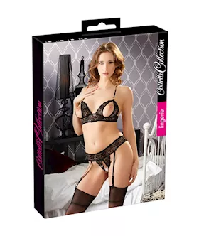 Cottelli Collection Cut Open Crotchless Lingerie