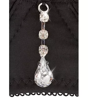 Rhinestone Shelf Bra Set