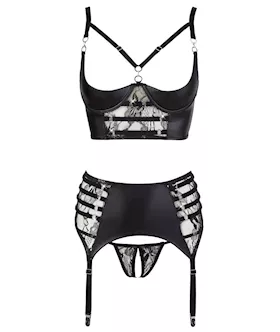 Leslie Shelf Bra Suspender Set