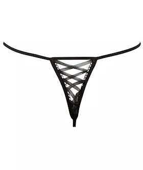 Rhinestone Embroidered G-string 