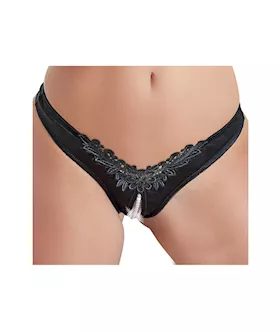 Cottelli Collection Pearly Pleasure Crotchless Panties