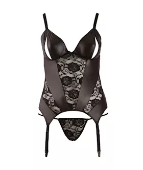 Cottelli Collection Plus Peek-a-boo Basque Set