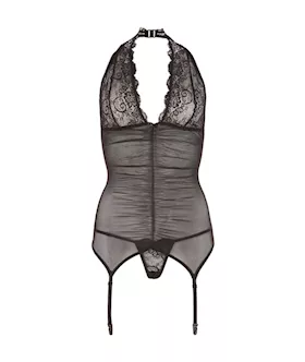 Cottelli Collection Ruffled Basque Set