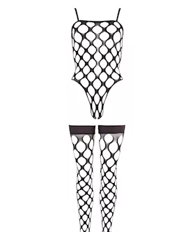 Netted Bodysuit And Stockings
