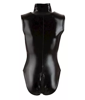 Wetlook Bodysuit With Zip