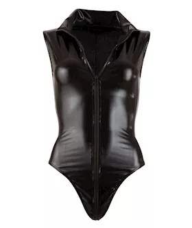 Wetlook Bodysuit With Zip
