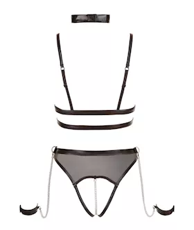 Wetlook Bodysuit With Choker