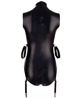 Matte Bodysuit With Suspenders