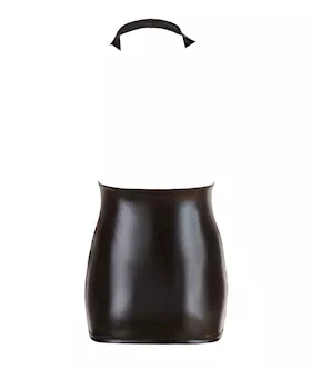 Deep V Wetlook Mini Dress