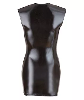 Wetlook Dress With 2-way Zip