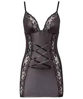 Decorative Lace Insert Mini Dress