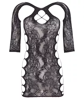 Decorative Lace Dress With Sleeves