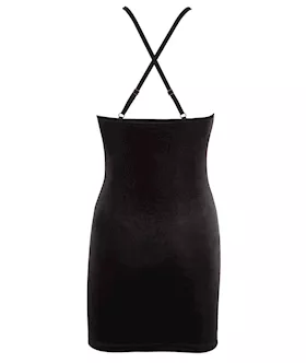 Deep V Velvet Dress