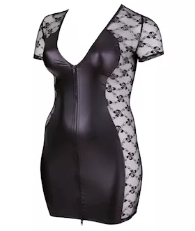 Lace Insert 2-way Zip Dress