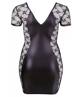 Lace Insert 2-way Zip Dress