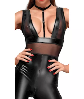 Jumpsuit With Powernet Inserts