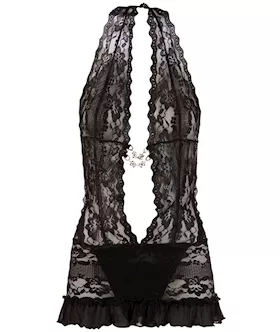 Floral Lace Halterneck Dress