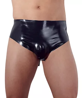Mens Latex Briefs with Plug