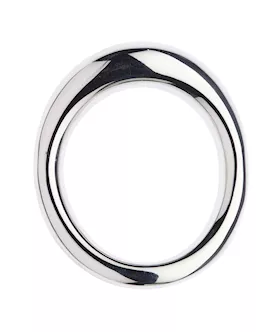 Kink Range Stainless Steel Bent Cock Ring  45mm