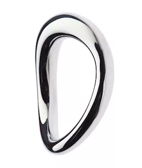 Kink Range Stainless Steel Bent Cock Ring - 45mm