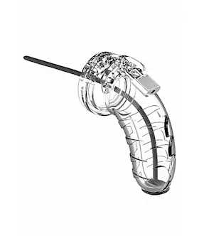 Model 16 - Chastity Cage With Silicone Urethal Sounding Rod - 4.5 Inch