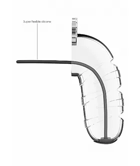 Model 17 - Chastity Cage With Silicone Urethal Sounding Rod - 5.5 Inch