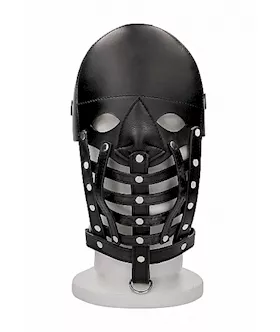 Leather Male Mask- Black