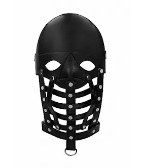 Leather Male Mask- Black