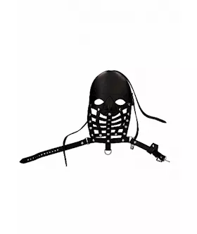 Leather Male Mask- Black