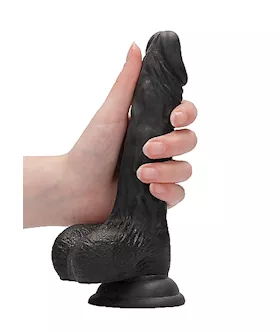 Realistic Suction Dildo With Balls - 6.5 Inches