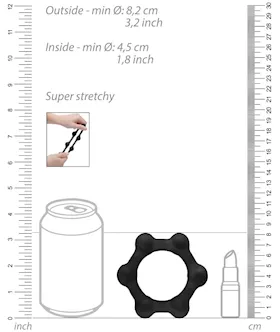 No. 83 Weighted Cock Ring Black