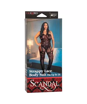 Scandal Plus Size Strappy Lace Body Suit