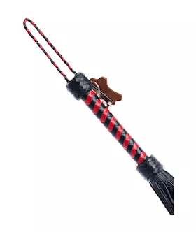 Bound X Heart Tail Leather Flogger