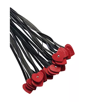Bound X Heart Tail Leather Flogger