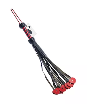 Bound X Mini Heart Tail Leather Flogger