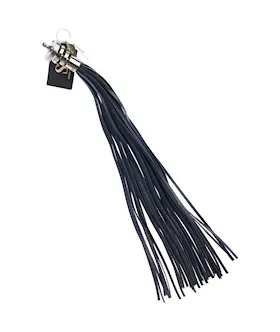 Bound X Nubuck Leather Flogger with Layered Metal Handle