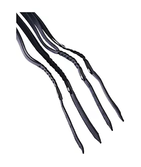 Bound X Spiked Leather Flogger With Braid Detail