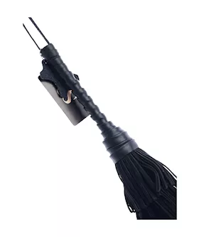 Bound X Suede Fountain Flogger With Rubber Handle