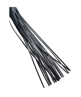Bound X Textured Leather Flogger With Wooden Handle