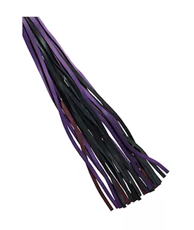 Bound X Calf Leather Flogger With Wooden Handle
