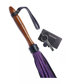 Bound X Suede Flogger With Wooden Handle