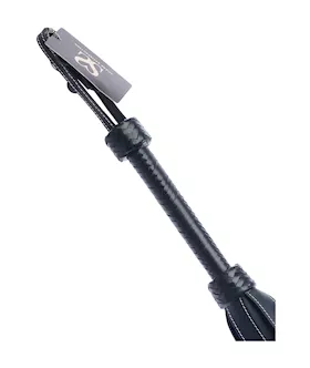 Bound X Saddle Leather Wide Tail Flogger
