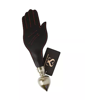 Bound X Leather Hand Paddle With Tapered Handle