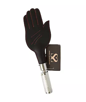 Bound X Leather Hand Paddle With Metal Handle