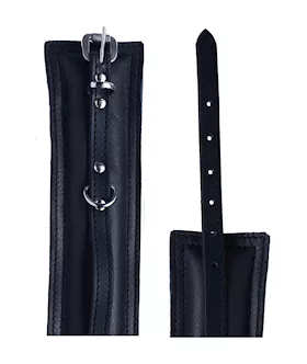 Bound X Padded Cuffs And Collar Set With Thin Strap