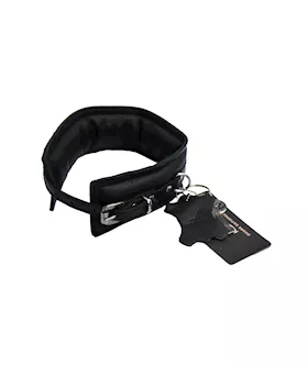 Bound X Padded Cuffs And Collar Set With Thin Strap