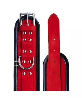 Bound X Rounded Nubuck Leather Wrist Cuffs