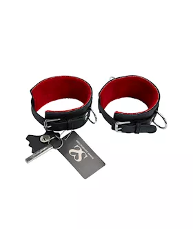 Bound X Textured Leather Ankle Cuff With Fur Lining