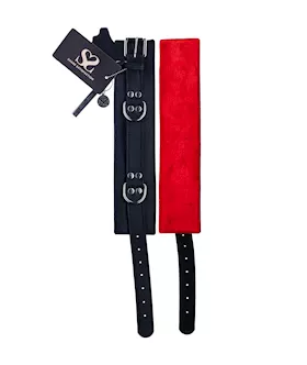 Bound X Textured Leather Ankle Cuff With Fur Lining