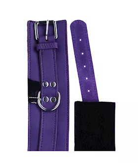 Bound X Textured Leather Wrist Cuff With Fur Lining